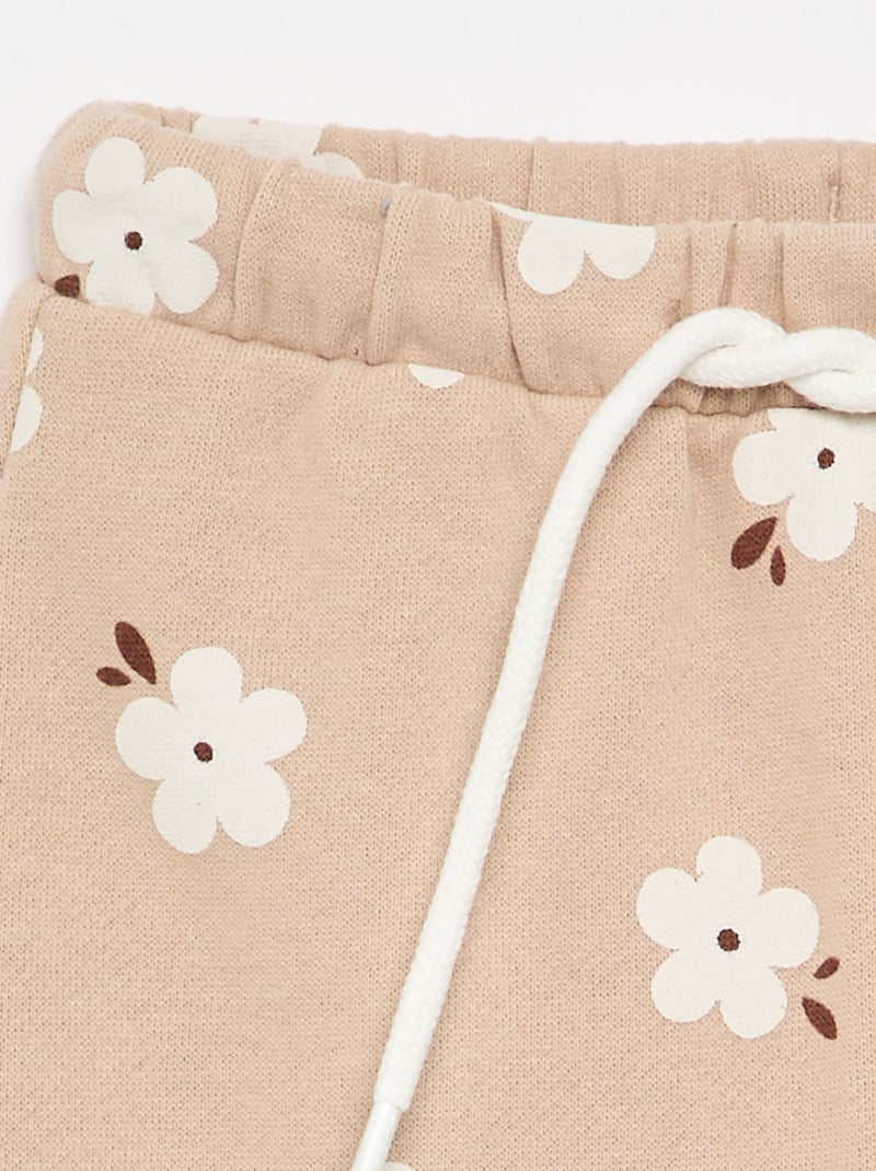 Pantalón de chándal estampado Beige - Kiabi
