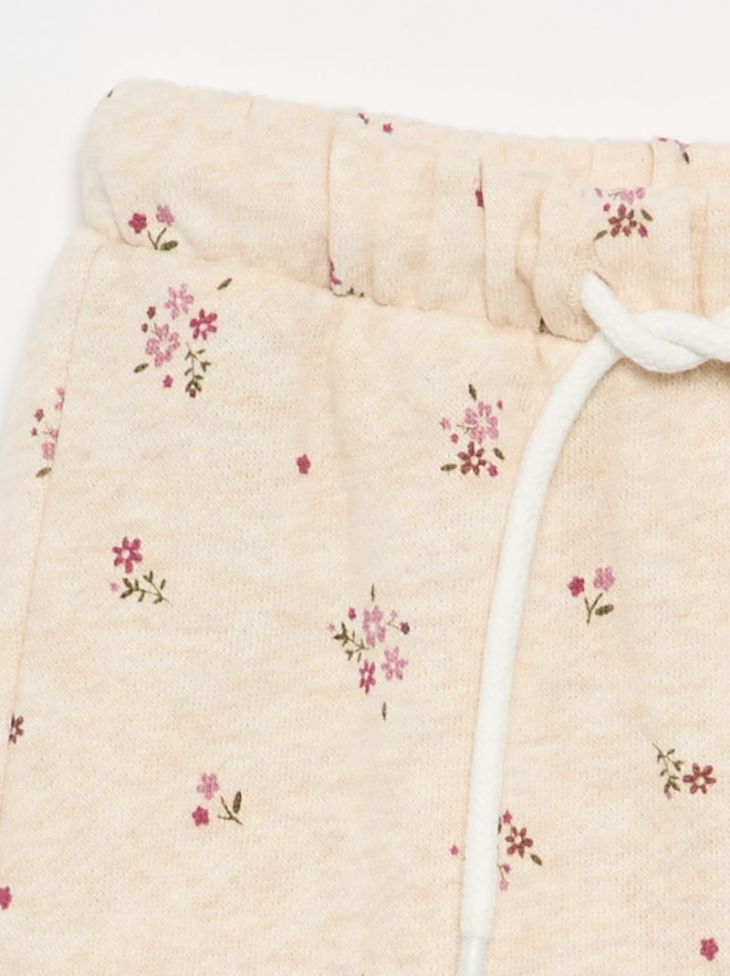 Pantalón de chándal estampado Beige - Kiabi