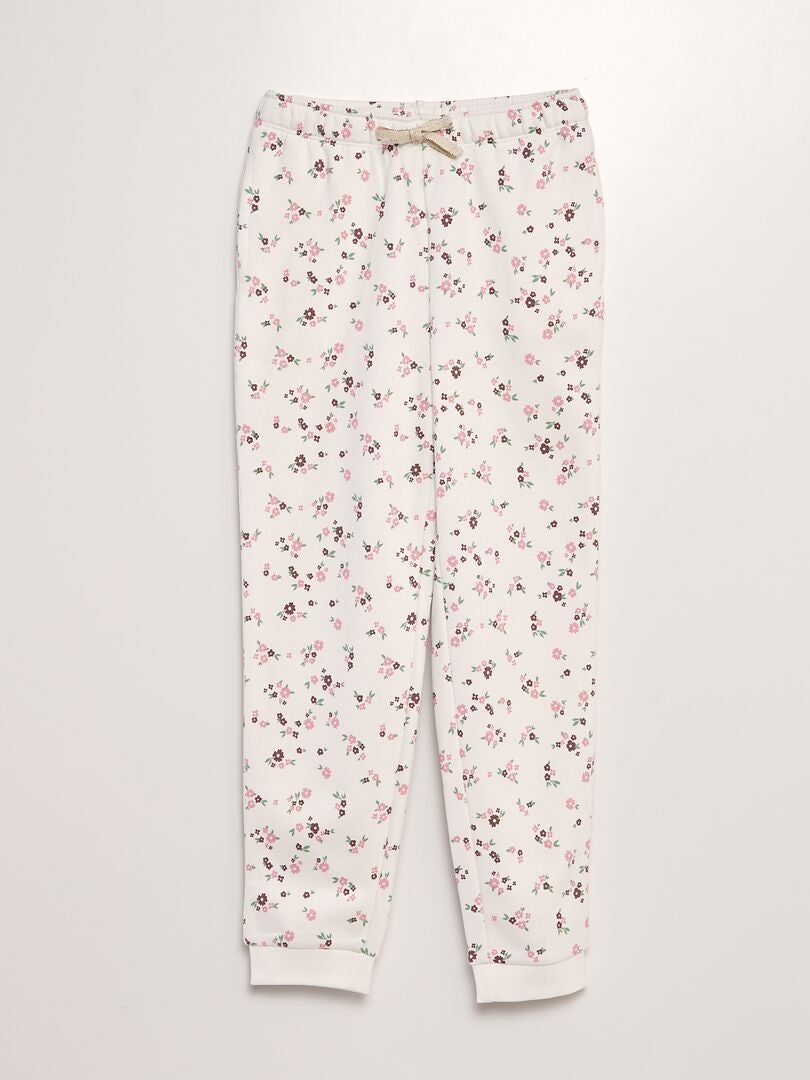 Pantalón de chándal estampado BLANCO - Kiabi