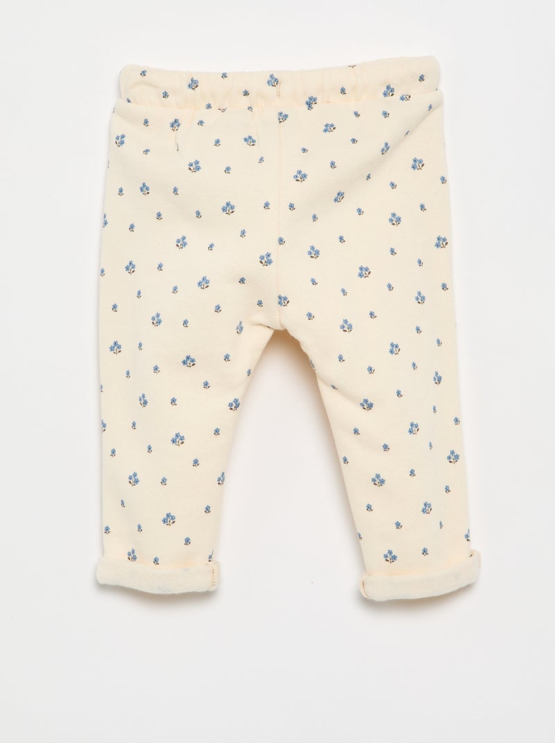 Pantalón de chándal estampado Blanco - Kiabi