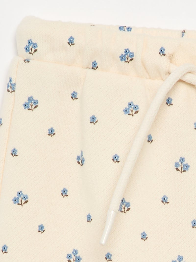 Pantalón de chándal estampado Blanco - Kiabi
