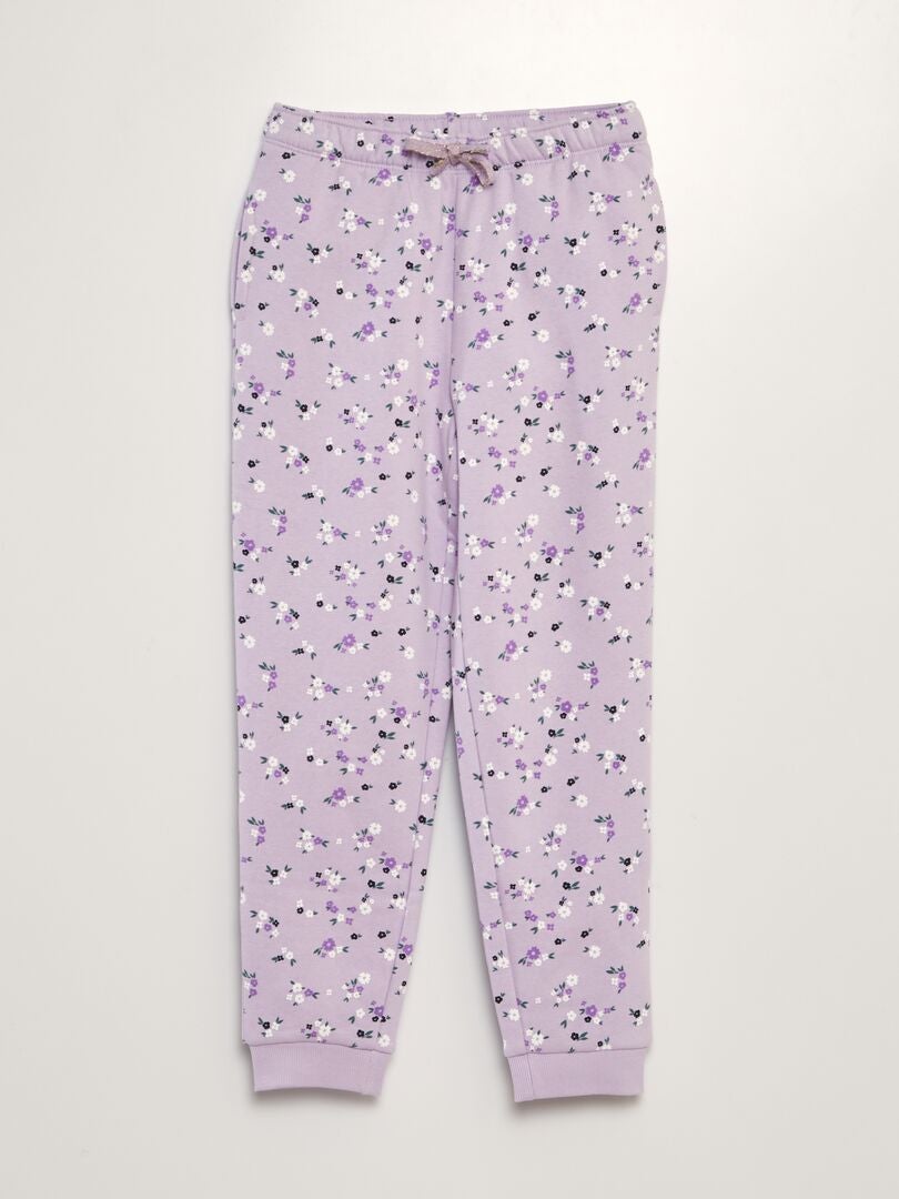 Pantalón de chándal estampado PURPURA - Kiabi