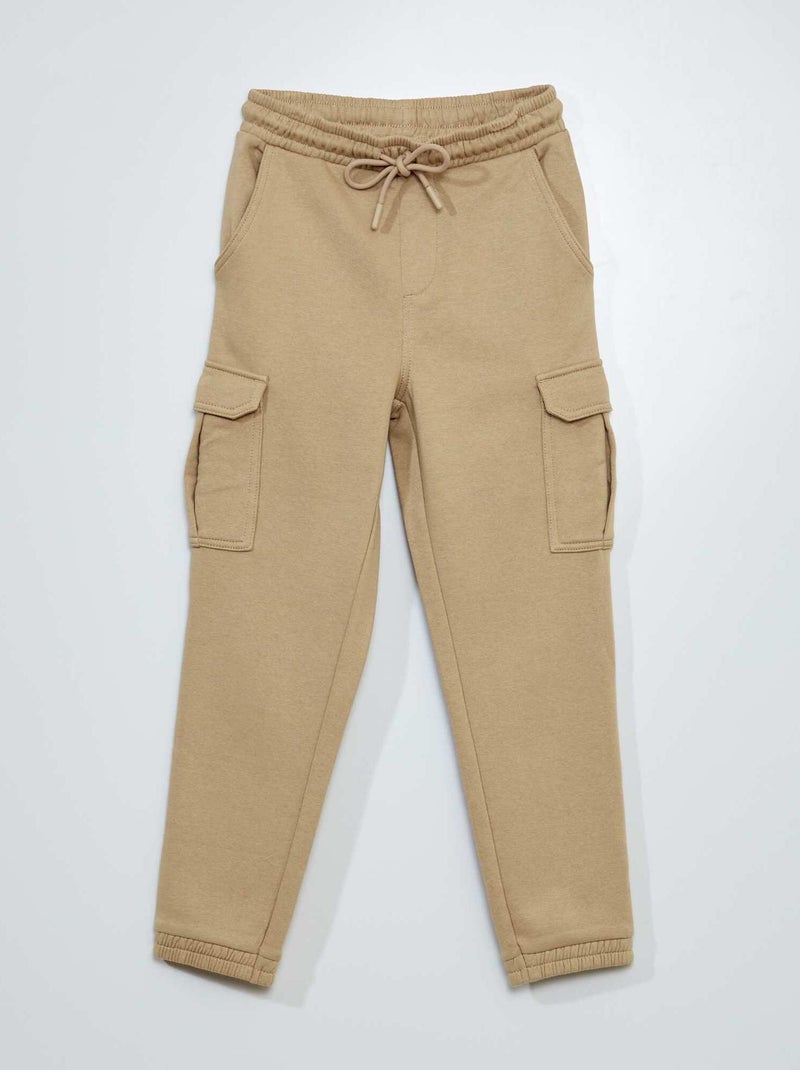 Pantalón de chándal jaspeado BEIGE - Kiabi
