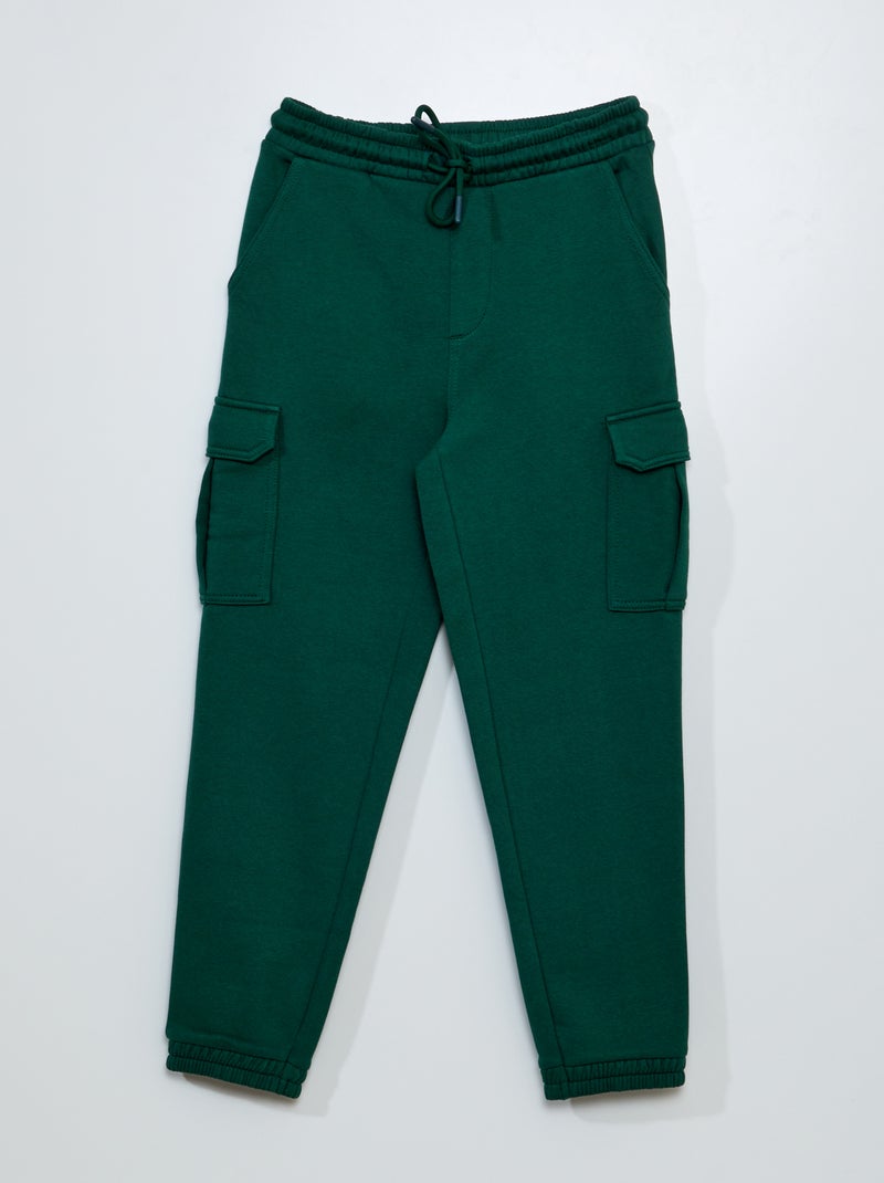 Pantalón de chándal jaspeado VERDE - Kiabi