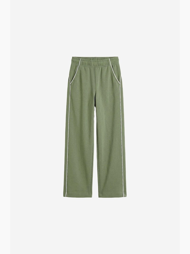 Pantalón de chándal juvenil de algodón y poliéster tommy Caqui - Kiabi