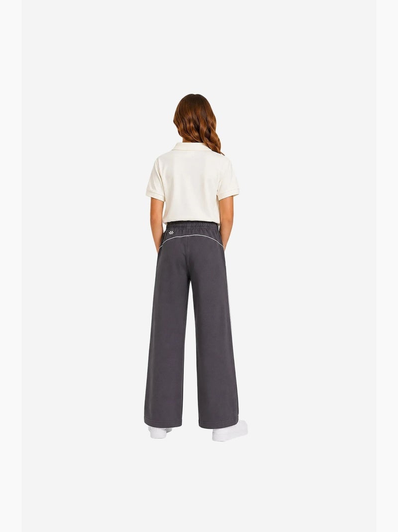 Pantalón de chándal juvenil de algodón y poliéster tommy Gris negro - Kiabi