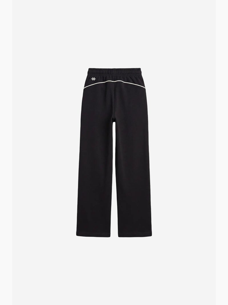 Pantalón de chándal juvenil de algodón y poliéster tommy Negro - Kiabi