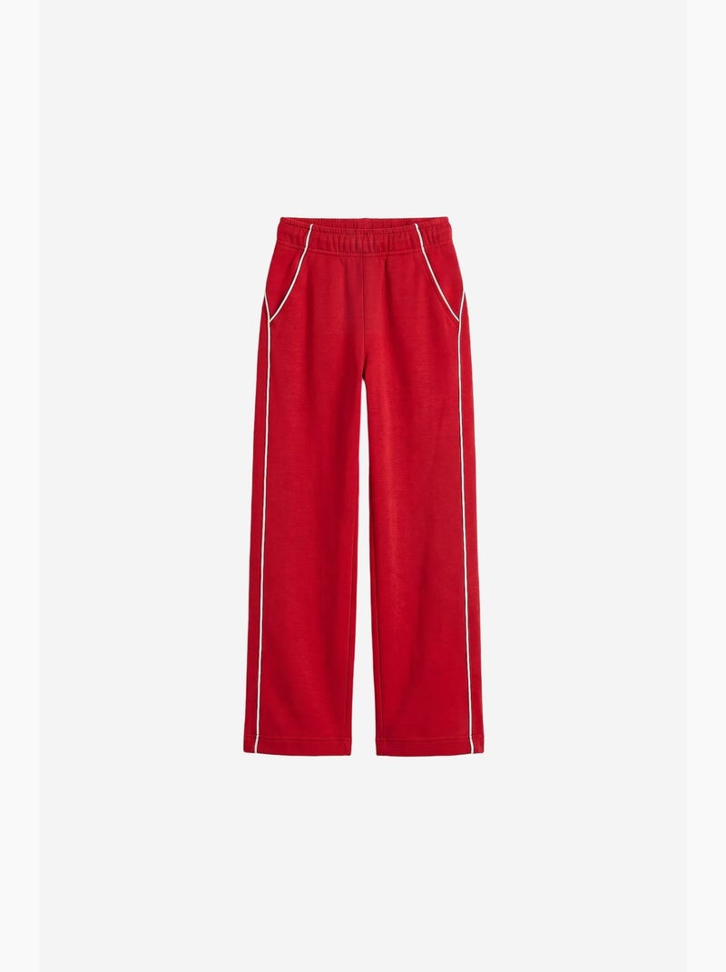 Pantalón de chándal juvenil de algodón y poliéster tommy Rojo - Kiabi
