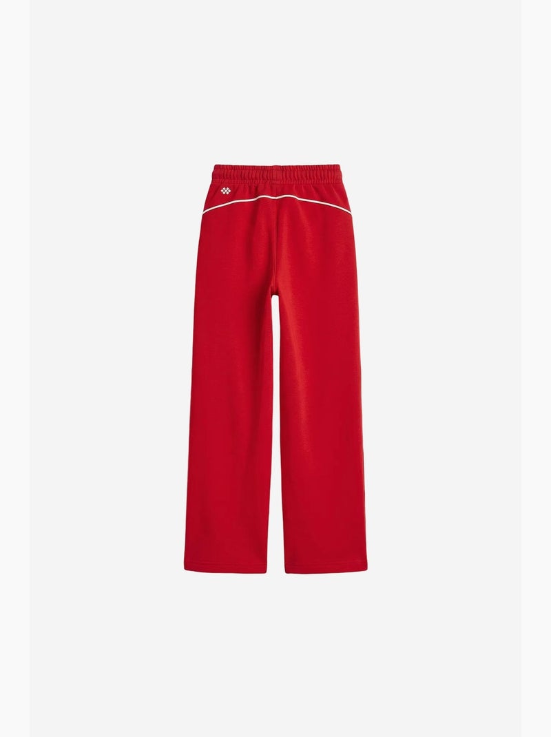 Pantalón de chándal juvenil de algodón y poliéster tommy Rojo - Kiabi