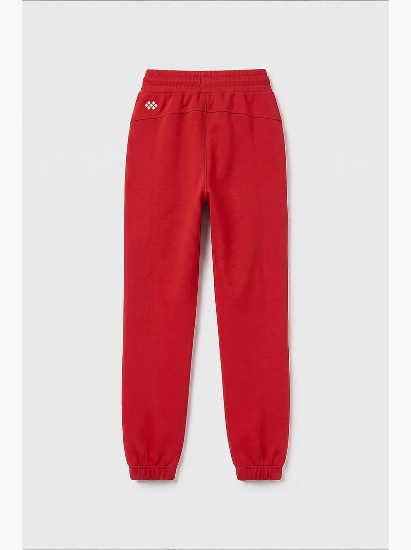 Pantalón de chándal juvenil unisex de algodón y poliéster tommy Rojo - Kiabi