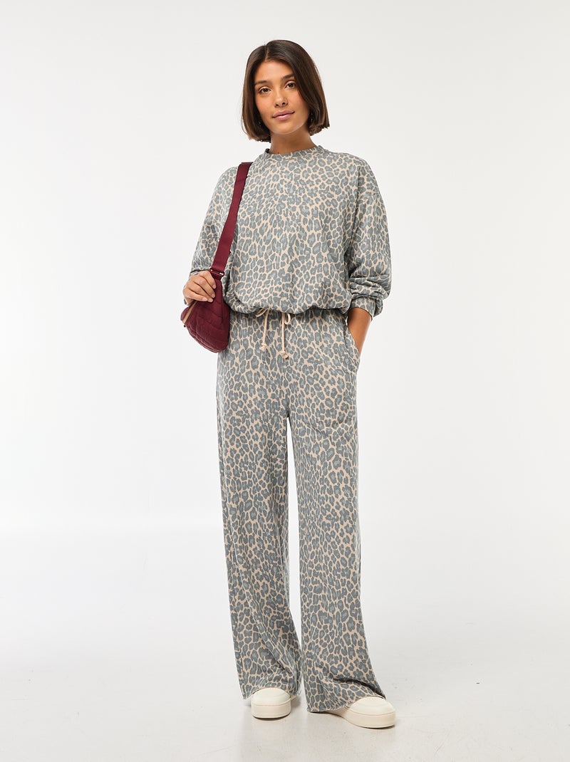 Pantalón de chándal ligero con 2 bolsillos Beige - Kiabi