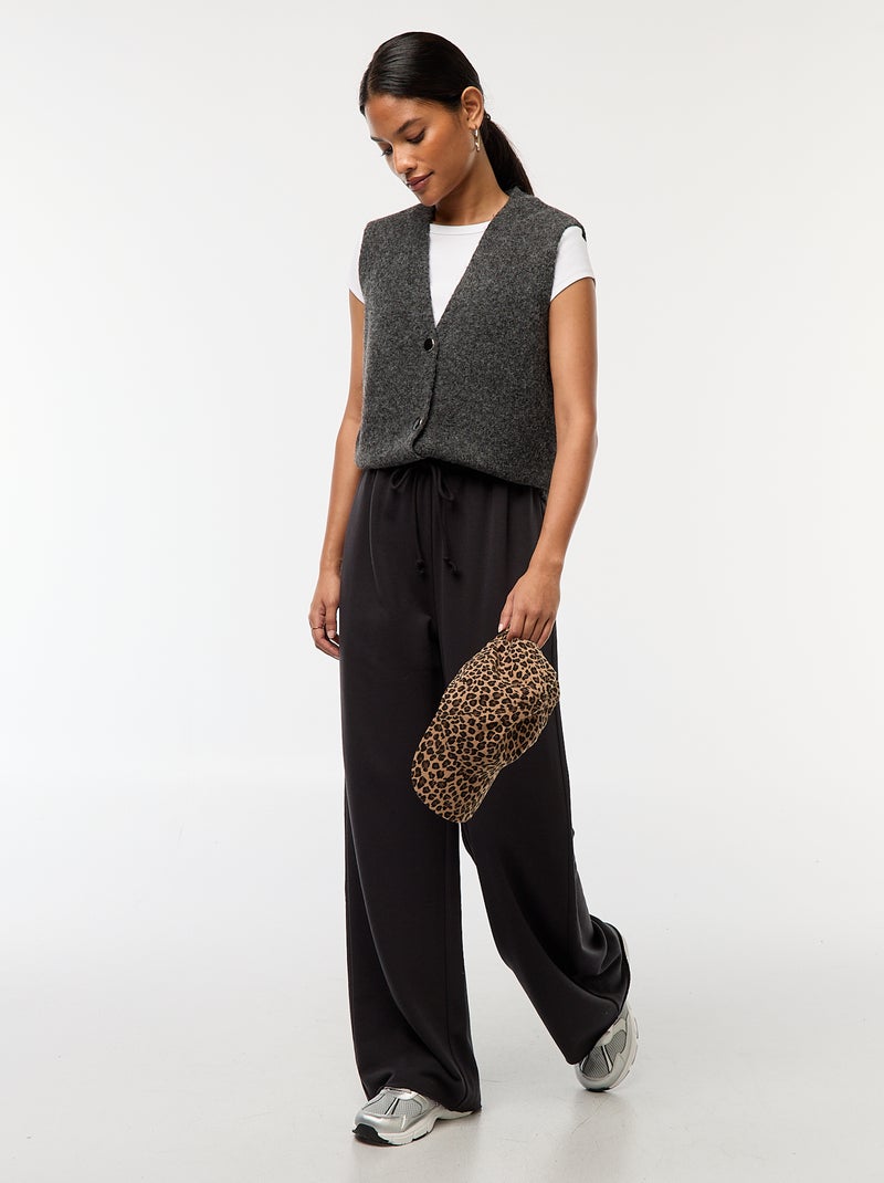 Pantalón de chándal ligero con 2 bolsillos Negro - Kiabi