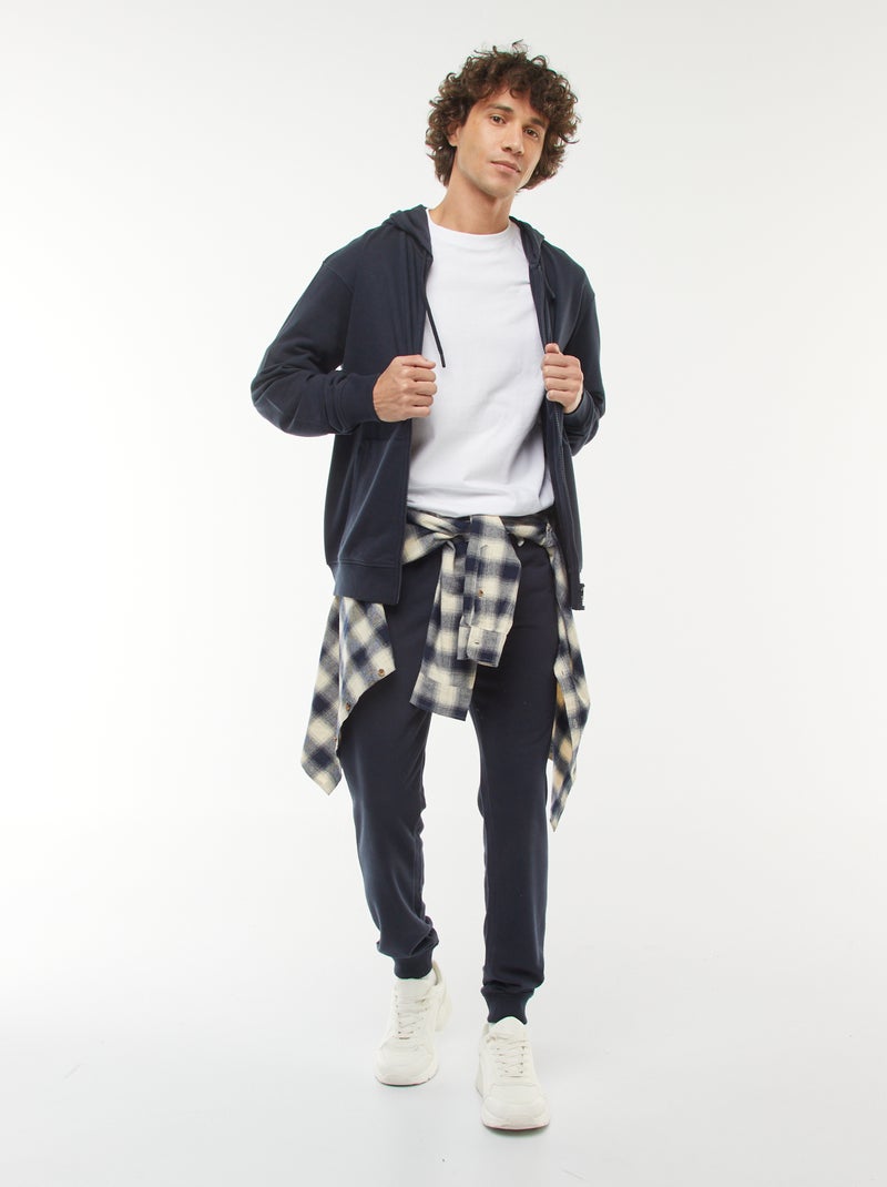 Pantalón de chándal ligero liso Azul - Kiabi