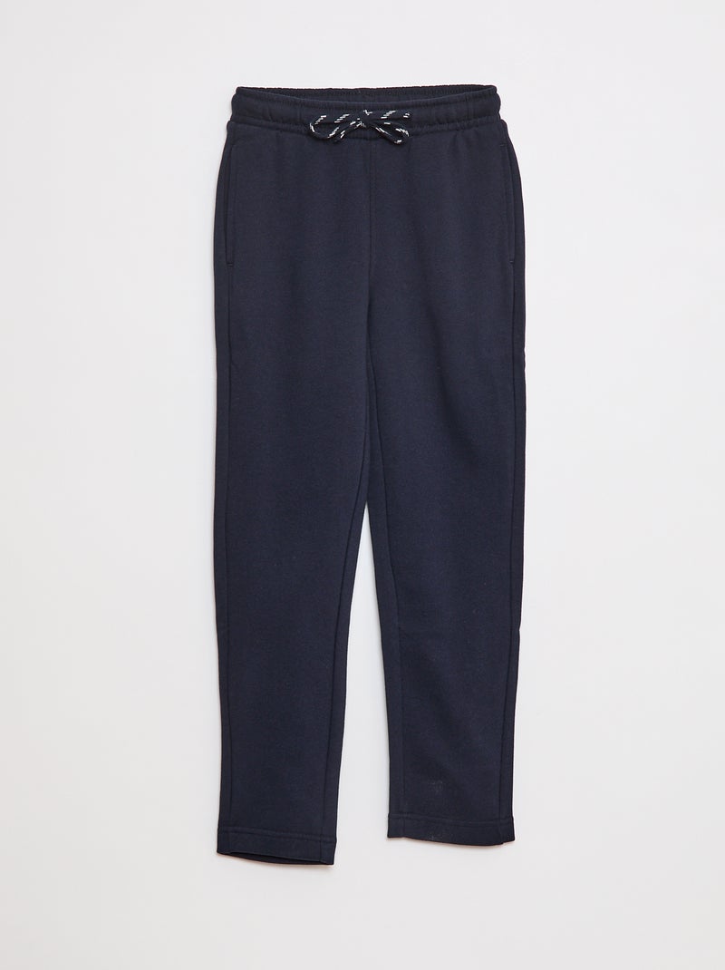 Pantalón de chándal liso - Corte + ajustado azul - Kiabi