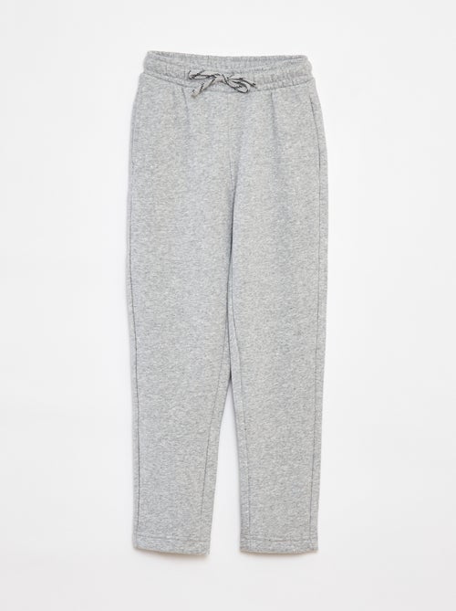 Pantalón de chándal liso - Corte + ajustado - Kiabi