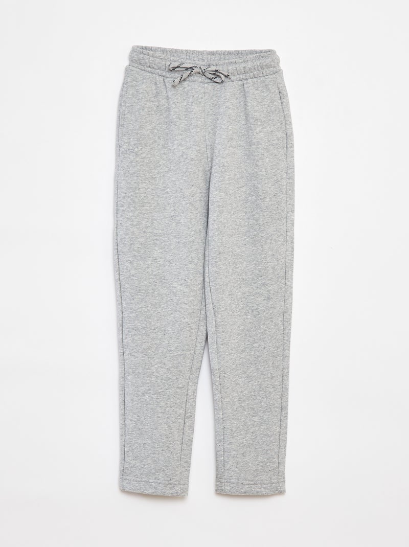 Pantalón de chándal liso - Corte + ajustado Gris - Kiabi