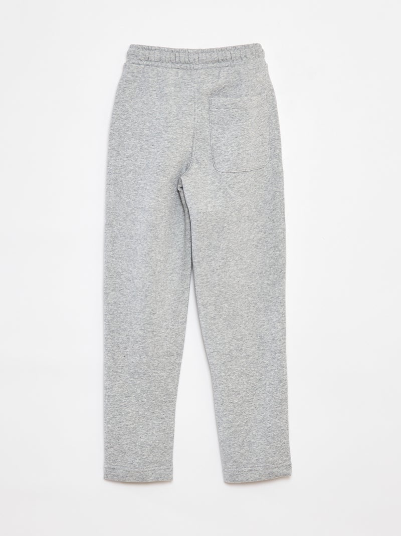 Pantalón de chándal liso - Corte + ajustado Gris - Kiabi