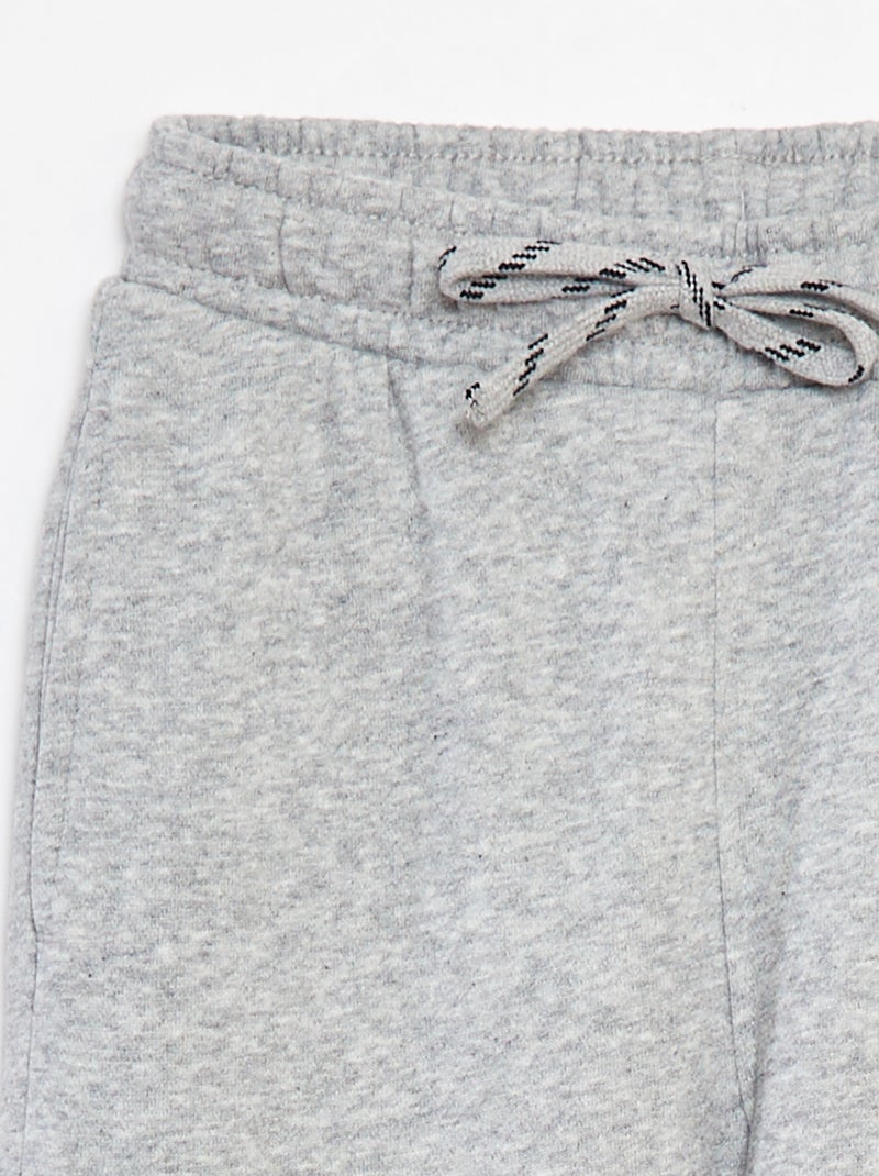 Pantalón de chándal liso - Corte + ajustado Gris - Kiabi