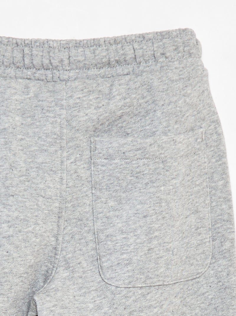 Pantalón de chándal liso - Corte + ajustado Gris - Kiabi