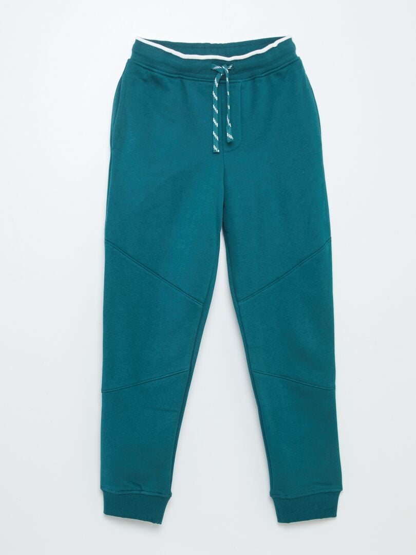 Pantalón de chándal liso - Corte más cómodo VERDE - Kiabi