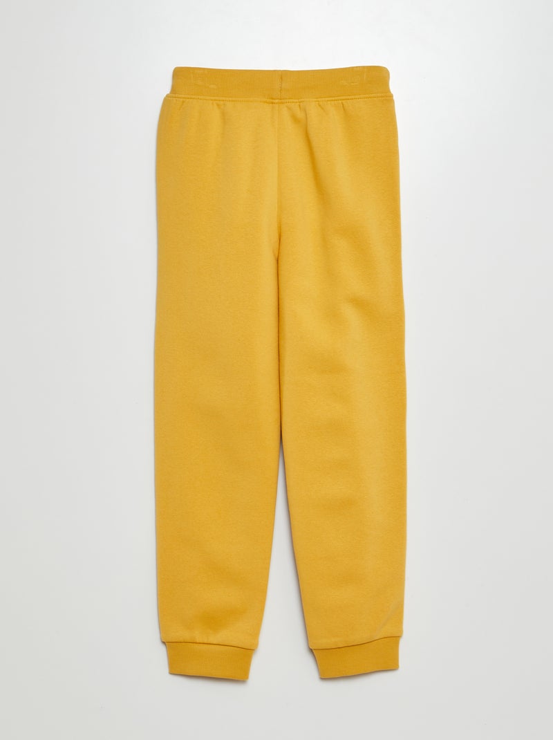Pantalón de chándal liso amarillo - Kiabi