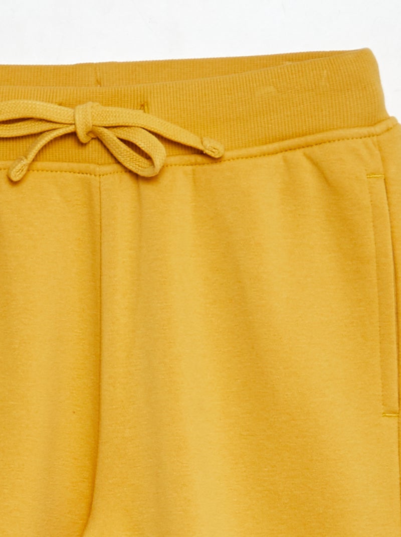 Pantalón de chándal liso amarillo - Kiabi
