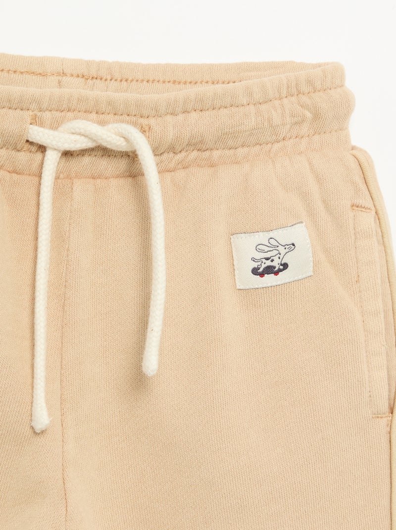 Pantalón de chándal liso Beige - Kiabi