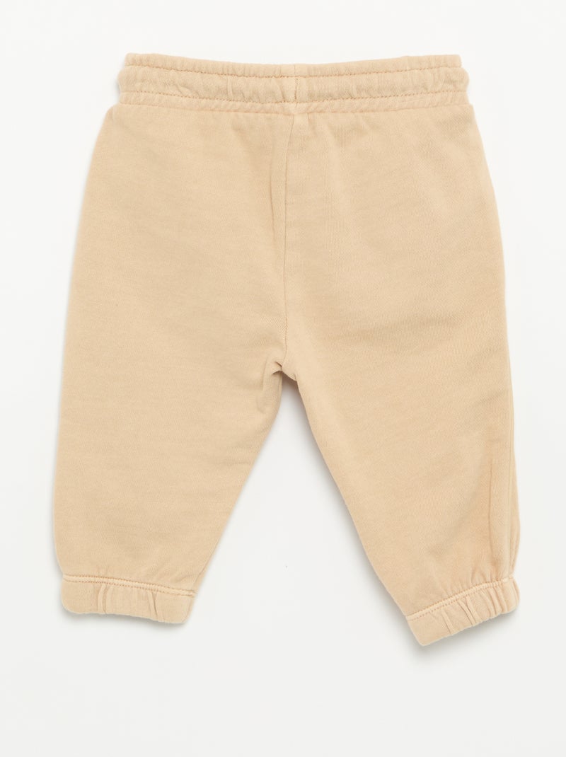 Pantalón de chándal liso Beige - Kiabi