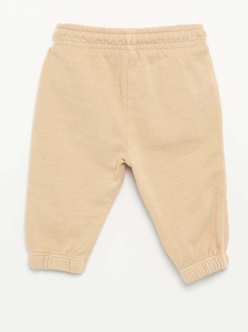 Pantalón de chándal liso Beige - Kiabi
