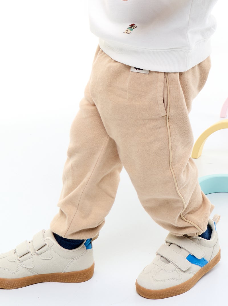 Pantalón de chándal liso Beige - Kiabi