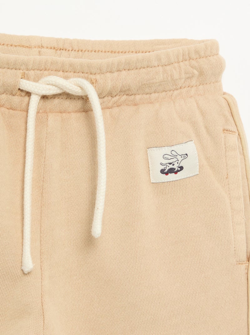 Pantalón de chándal liso Beige - Kiabi