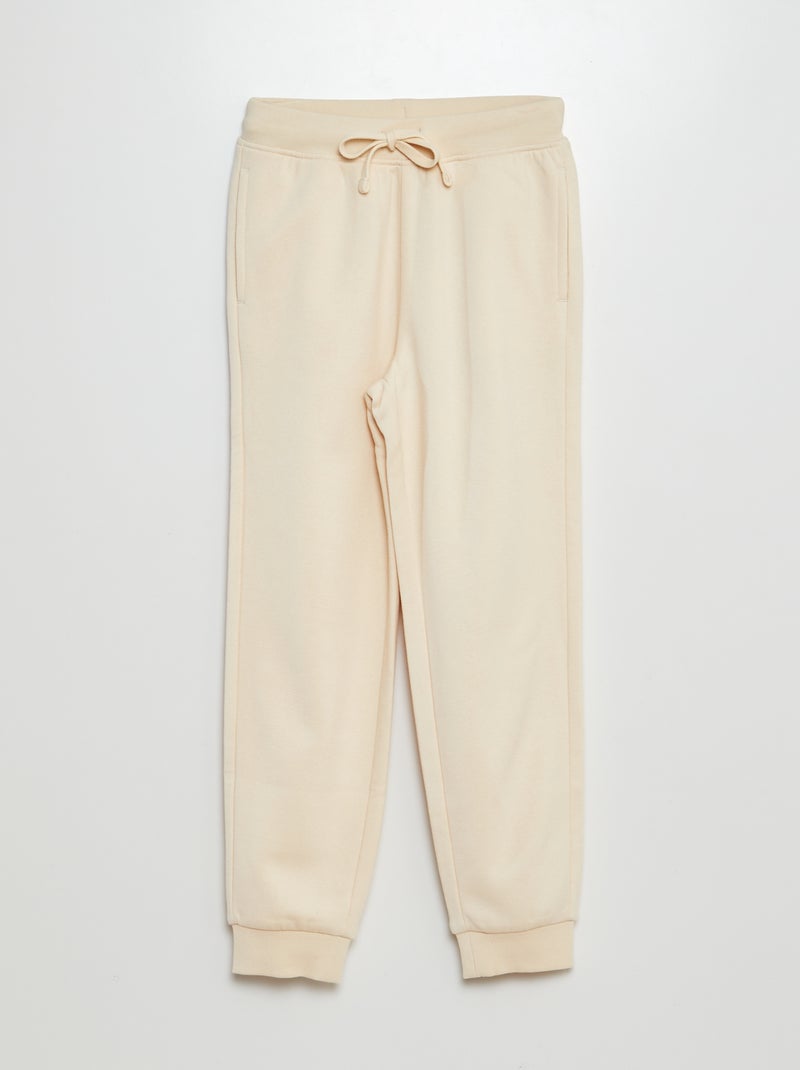 Pantalón de chándal liso BLANCO - Kiabi
