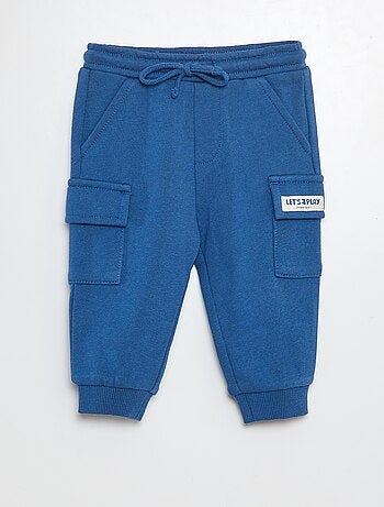 Pantalón de chándal liso con bolsillos con solapa