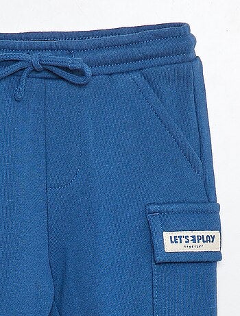 Pantalón de chándal liso con bolsillos con solapa