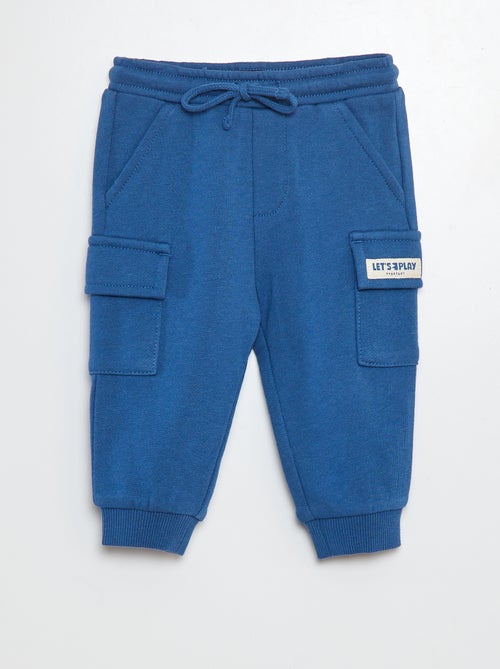 Pantalón de chándal liso con bolsillos con solapa - Kiabi
