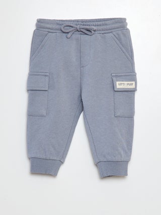 Pantalón de chándal liso con bolsillos con solapa