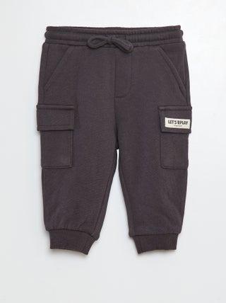 Pantalón de chándal liso con bolsillos con solapa