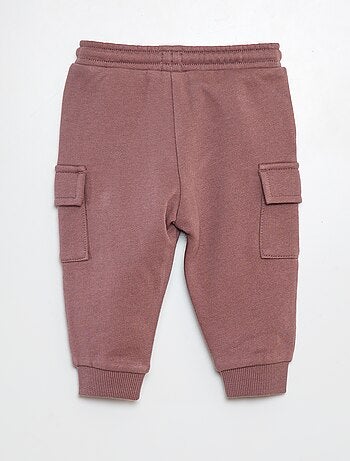 Pantalón de chándal liso con bolsillos con solapa