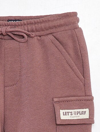 Pantalón de chándal liso con bolsillos con solapa