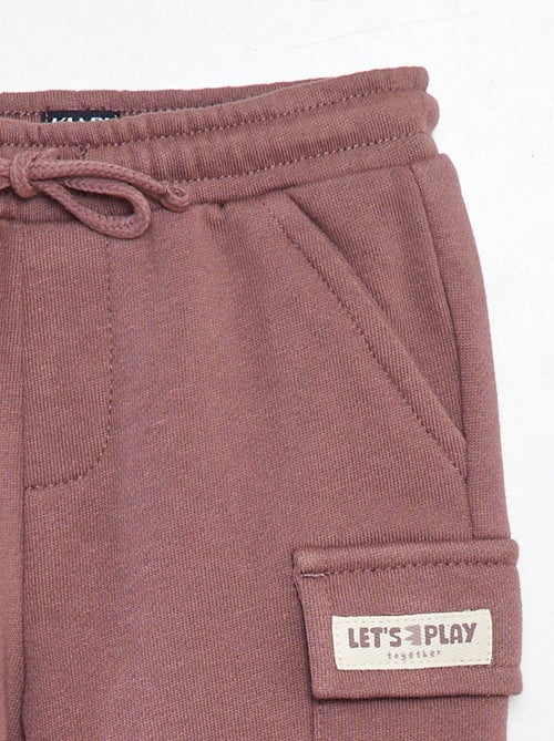 Pantalón de chándal liso con bolsillos con solapa - Kiabi