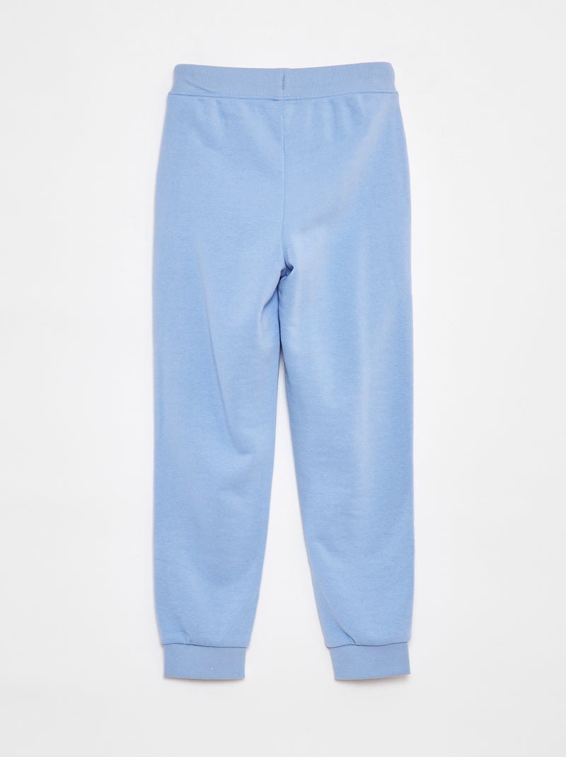 Pantalón de chándal liso con cintura elástica Azul - Kiabi