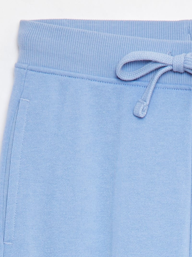 Pantalón de chándal liso con cintura elástica Azul - Kiabi