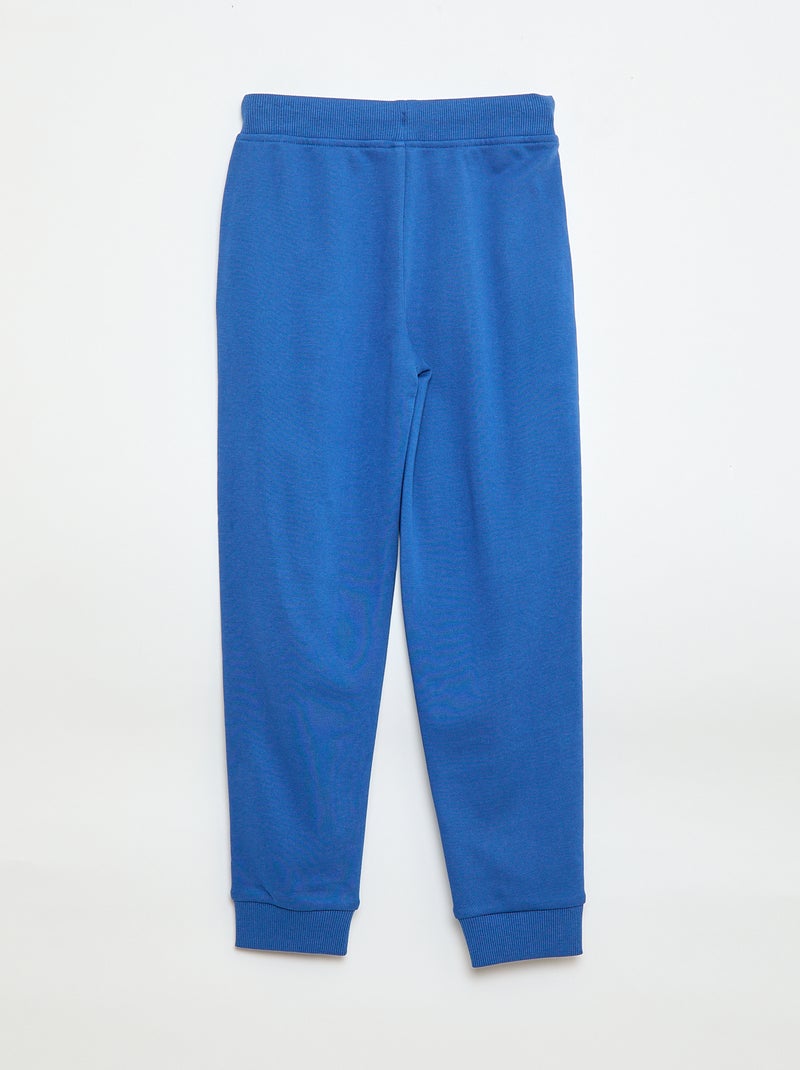 Pantalón de chándal liso con cintura elástica Azul - Kiabi