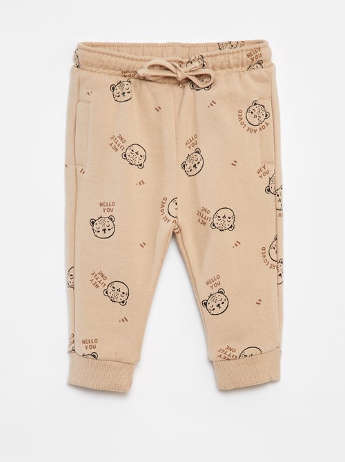 Pantalón de chándal liso con cintura elástica - Kiabi