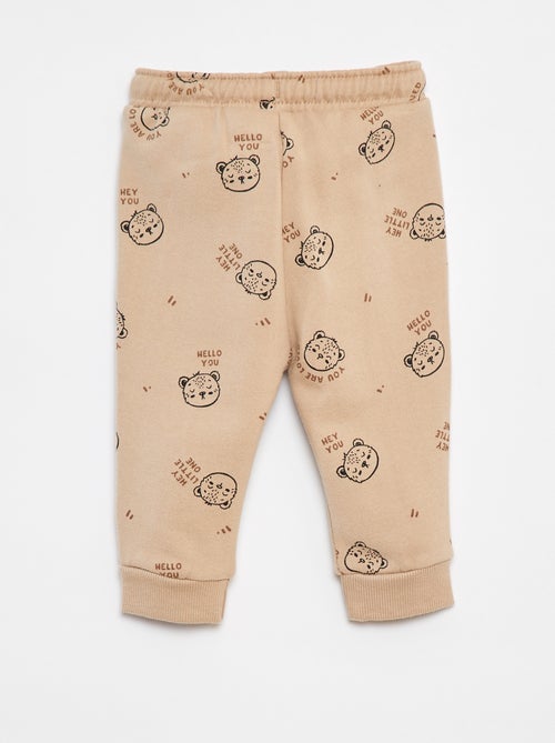 Pantalón de chándal liso con cintura elástica - Kiabi