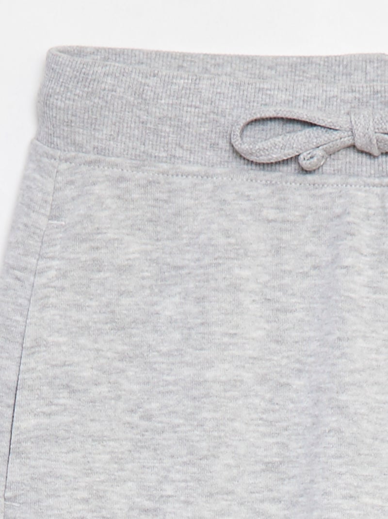 Pantalón de chándal liso con cintura elástica Gris - Kiabi