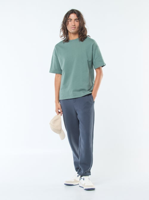 Pantalón de chándal liso con cordones ajustables en la cintura - Kiabi