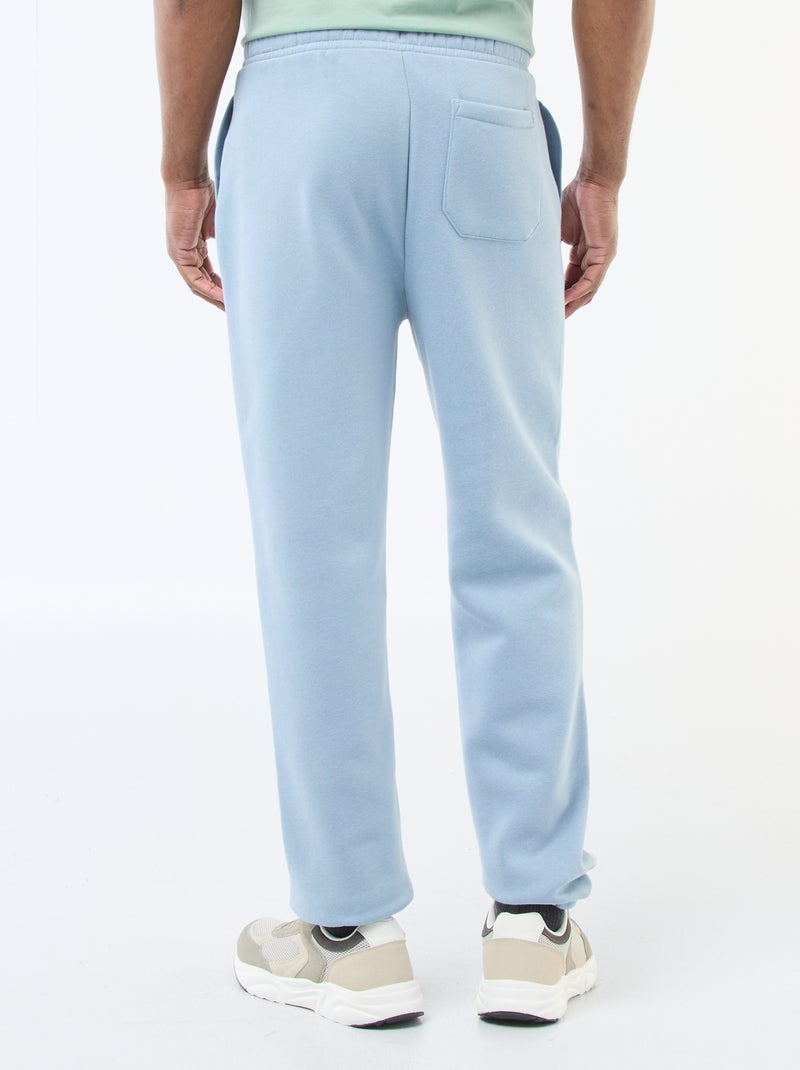 Pantalón de chándal liso con cordones ajustables en la cintura Azul - Kiabi