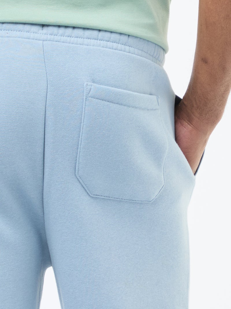 Pantalón de chándal liso con cordones ajustables en la cintura Azul - Kiabi