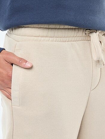 Pantalón de chándal liso con cordones ajustables en la cintura